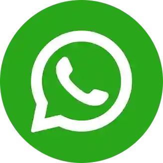  Circulo fico com a logo verde e branca do Whatsapp, redirecionando para uma conversa.